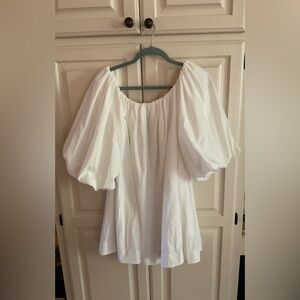 Anthropologie - Mare Mare Puff-Sleeve Off-The-Shoulder Mini Dress - Size Small